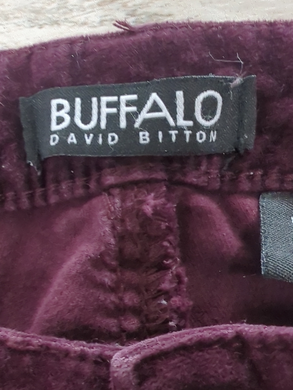 Buffalo David Bitton Purple/Merlot Wine Velvet Skinny Jeans Flocked Denim - Picture 5 of 12